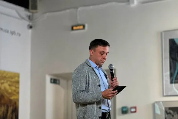 Выступление на презентации фонда в музее АРТМУЗА